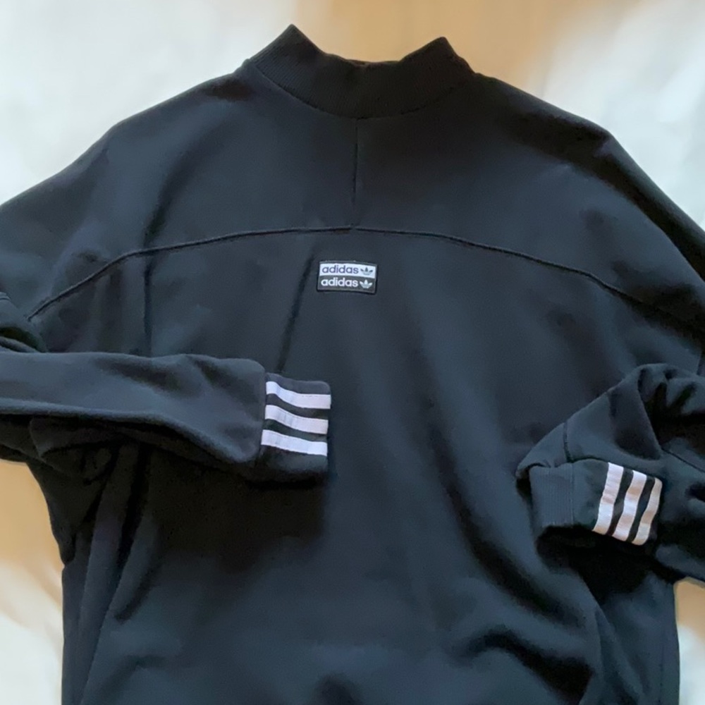 Adidas Black Pullover with White Accents
